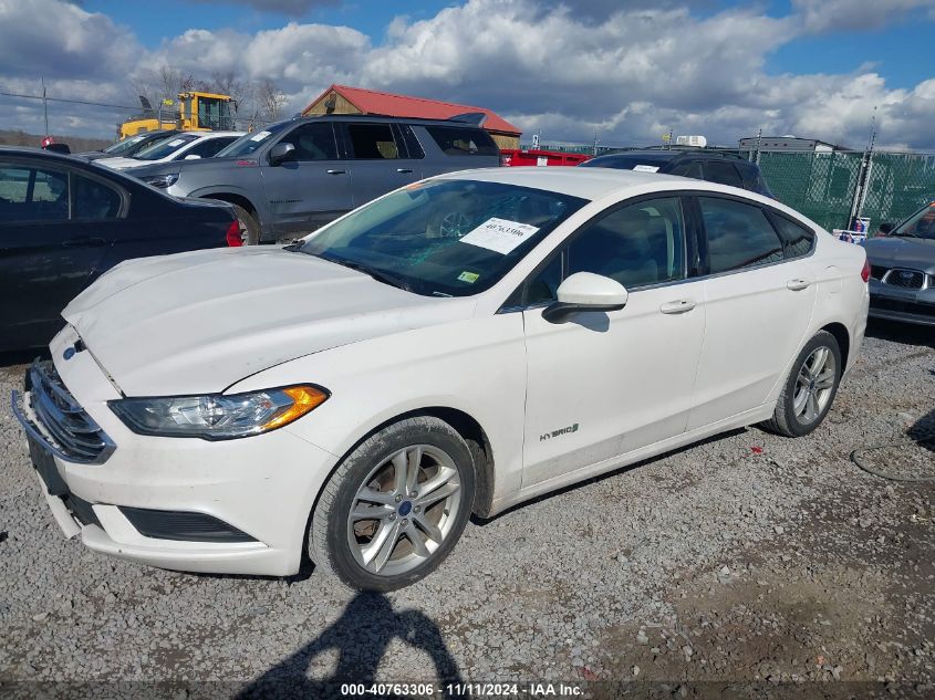 VIN 3FA6P0LU2JR119793 2018 Ford Fusion, Hybrid SE no.2