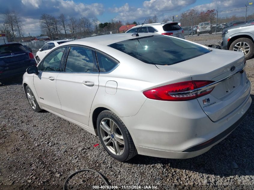 VIN 3FA6P0LU2JR119793 2018 Ford Fusion, Hybrid SE no.3