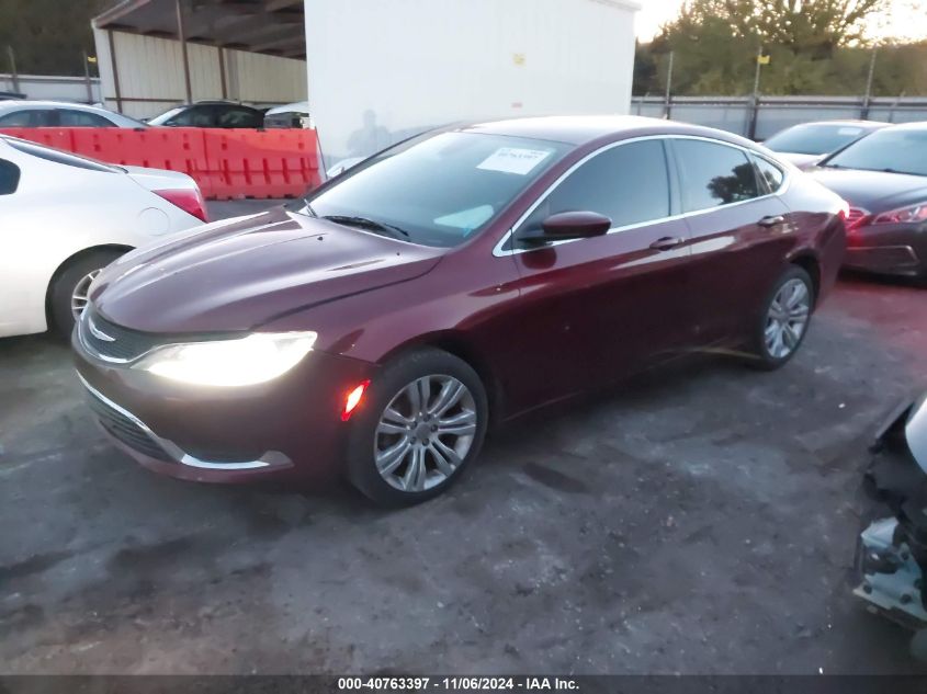 2015 Chrysler 200 Limited VIN: 1C3CCCAB5FN667782 Lot: 40763397