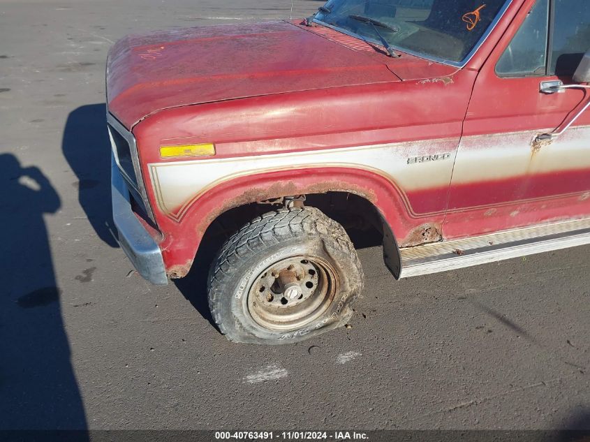 1984 Ford Bronco U100 VIN: 1FMEU15F9ELA18530 Lot: 40763491