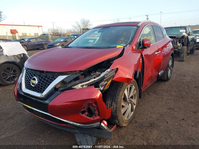 2019 Nissan Murano Sl VIN: 5N1AZ2MSXKN136042 Lot: 40763561