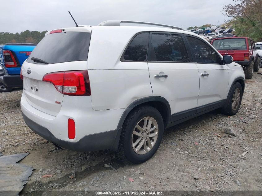 VIN 5XYKT4A64EG481902 2014 KIA Sorento, LX no.4