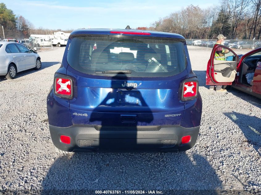 2019 Jeep Renegade Sport 4X4 VIN: ZACNJBAB3KPK73927 Lot: 40763761