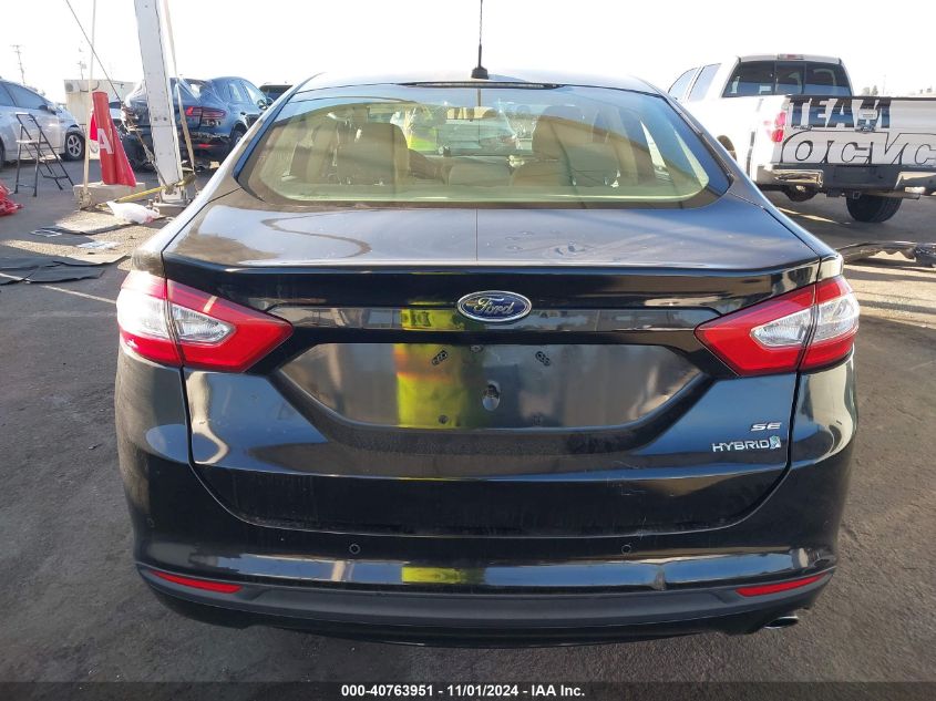 2016 Ford Fusion Hybrid Se VIN: 3FA6P0LU0GR389243 Lot: 40763951