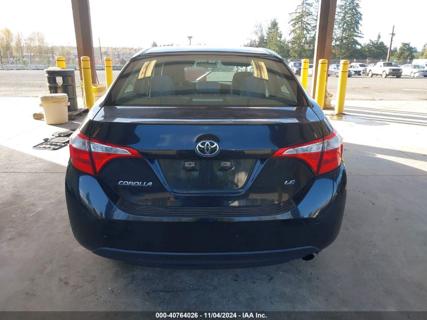 2014 Toyota Corolla Le VIN: 5YFBURHE3EP154992 Lot: 40764026