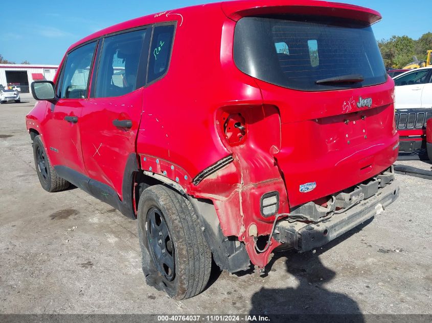 2019 Jeep Renegade Sport Fwd VIN: ZACNJAAB8KPK12860 Lot: 40764037