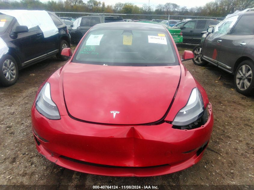 2022 Tesla Model 3 Rear-Wheel Drive VIN: 5YJ3E1EA1NF349795 Lot: 40764124