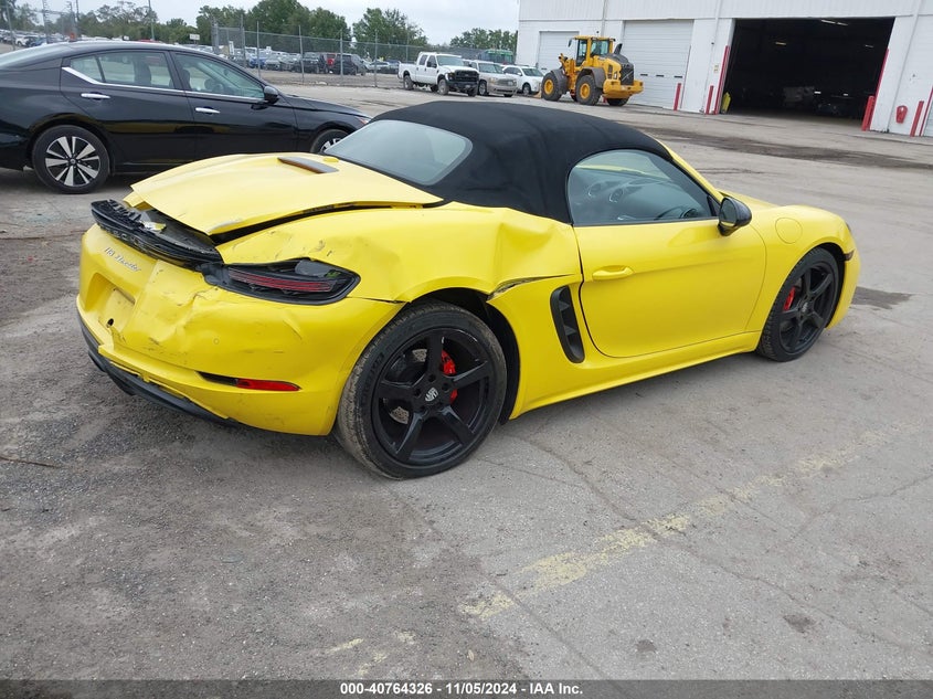 2019 PORSCHE 718 BOXSTER VIN: WP0CA2A87KS210144
