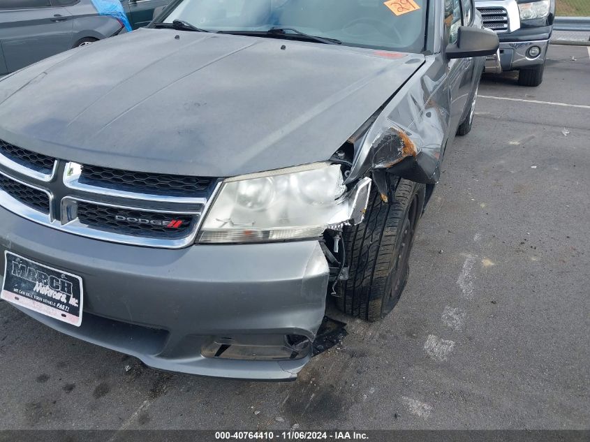 2013 Dodge Avenger Se VIN: 1C3CDZAB9DN767199 Lot: 40764410