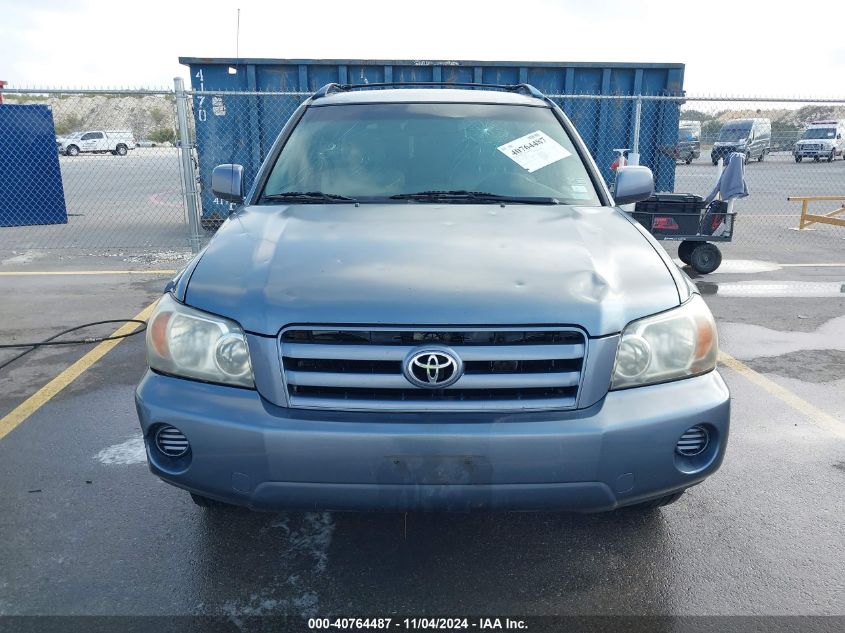 2006 Toyota Highlander V6 VIN: JTEDP21A160096158 Lot: 40764487