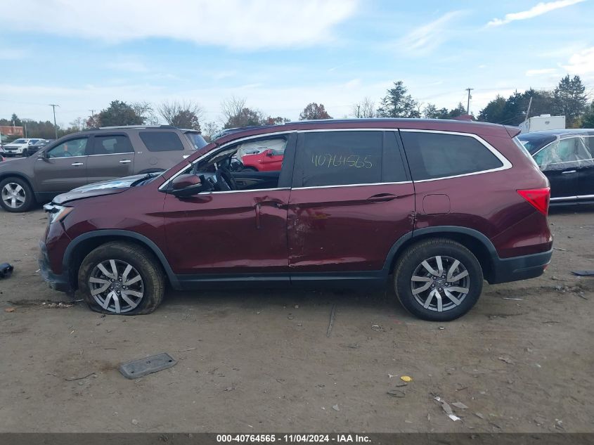 2019 Honda Pilot Ex-L VIN: 5FNYF6H53KB091158 Lot: 40764565