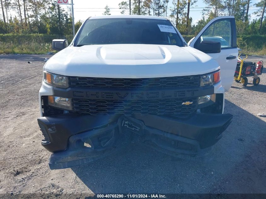 2021 Chevrolet Silverado 1500 2Wd Standard Bed Wt VIN: 1GCRWAEH6MZ170939 Lot: 40765290