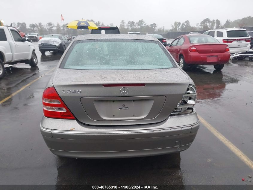 2004 Mercedes-Benz C 240 VIN: WDBRF61J24F526485 Lot: 40765310