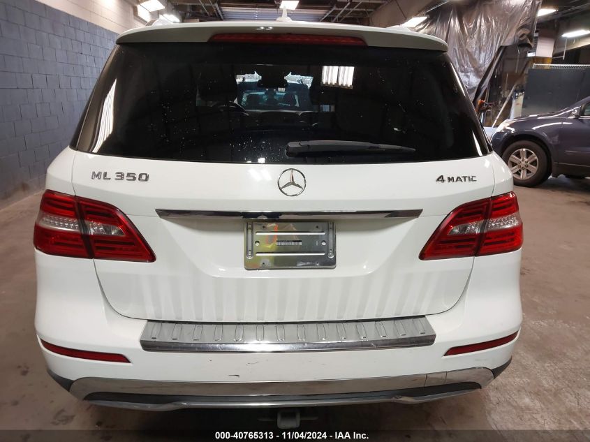 2013 Mercedes-Benz Ml 350 4Matic VIN: 4JGDA5HB9DA176476 Lot: 40765313