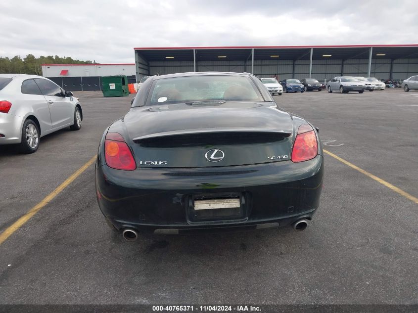 2002 Lexus Sc 430 VIN: JTHFN48Y120017775 Lot: 40765371