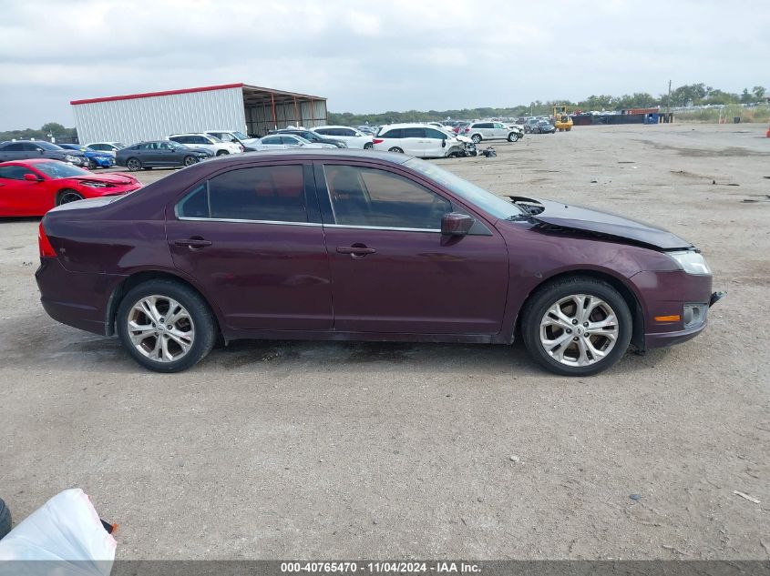 2012 Ford Fusion Se VIN: 3FAHP0HG5CR321140 Lot: 40765470