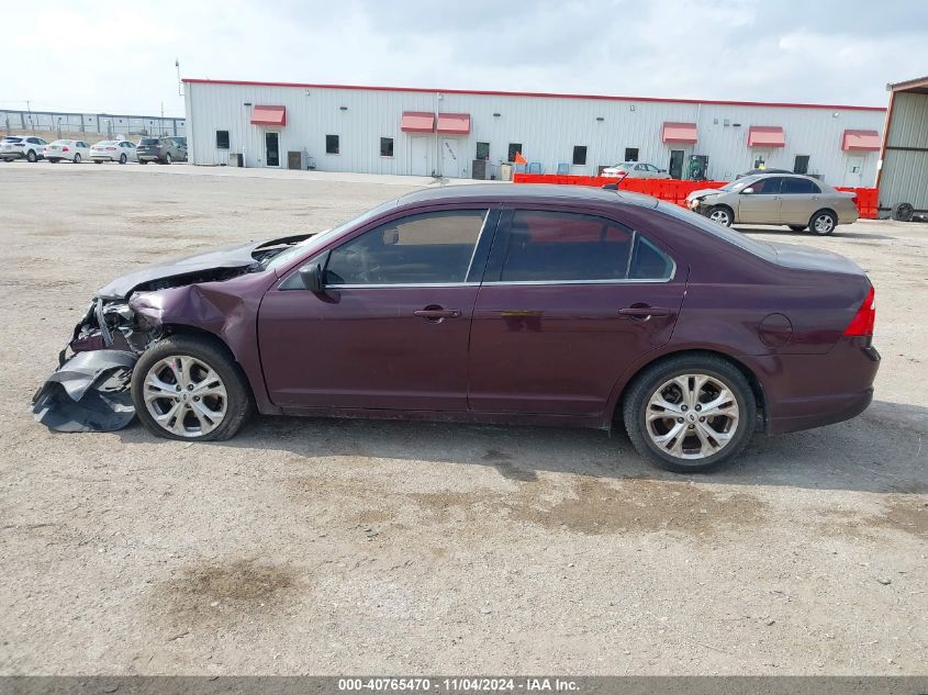 2012 Ford Fusion Se VIN: 3FAHP0HG5CR321140 Lot: 40765470