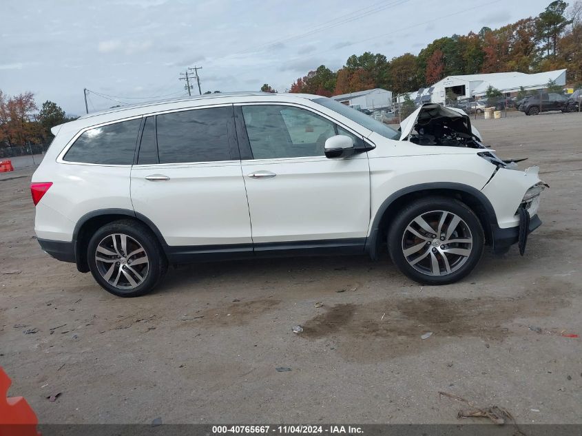 2017 Honda Pilot Elite VIN: 5FNYF6H01HB019436 Lot: 40765667