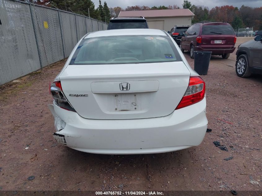 2012 Honda Civic Lx VIN: 2HGFB2F59CH314279 Lot: 40765752