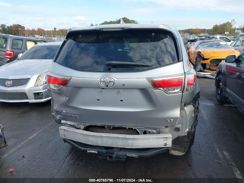 2016 Toyota Highlander Le Plus V6 VIN: 5TDZKRFH4GS184269 Lot: 40765796