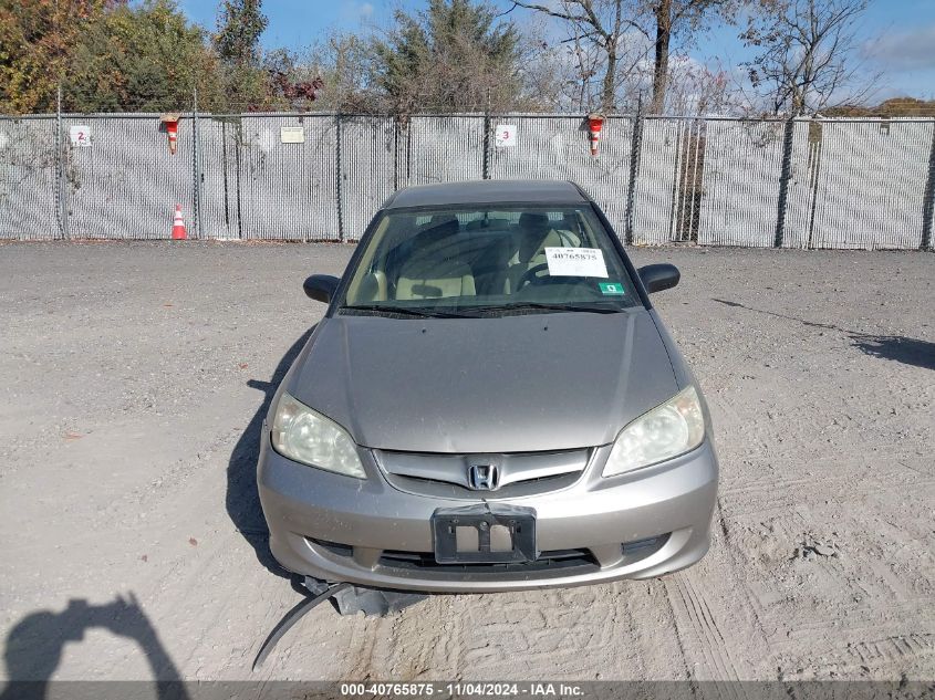 2005 Honda Civic Lx VIN: 2HGES16525H604226 Lot: 40765875