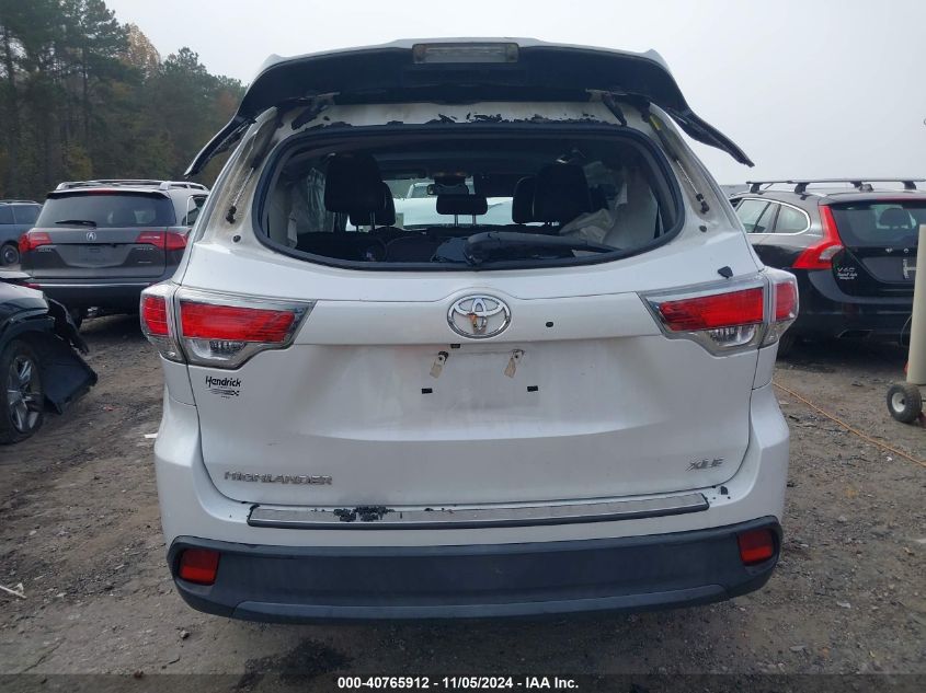 2016 TOYOTA HIGHLANDER XLE V6 - 5TDKKRFH6GS162582