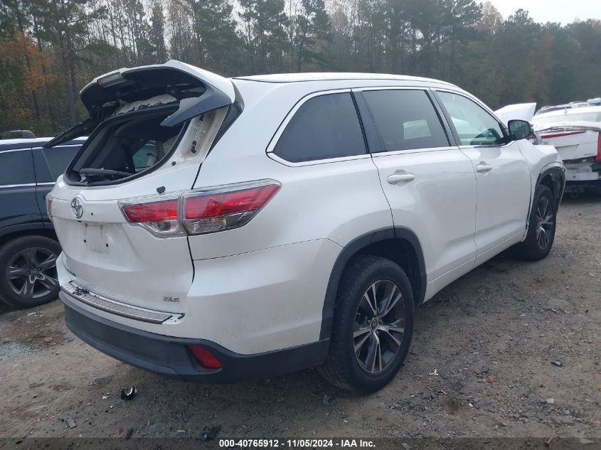 2016 TOYOTA HIGHLANDER XLE V6 - 5TDKKRFH6GS162582