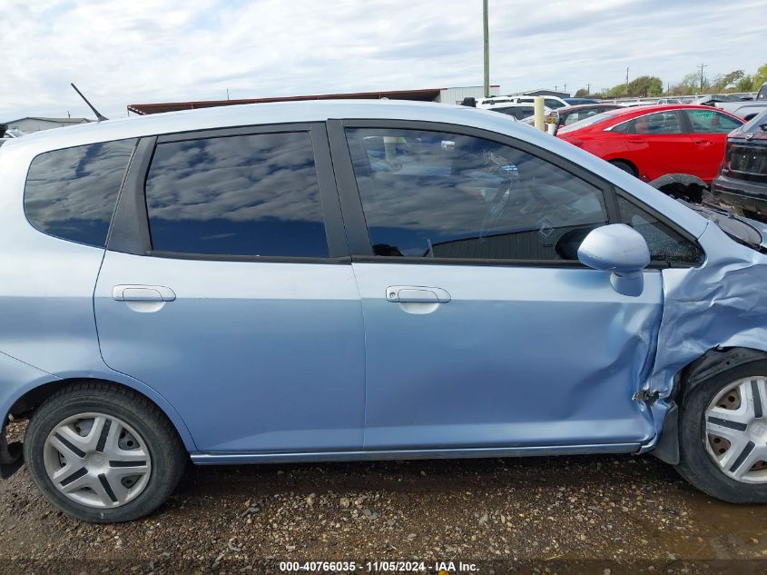 2008 Honda Fit VIN: JHMGD38478S074395 Lot: 40766035