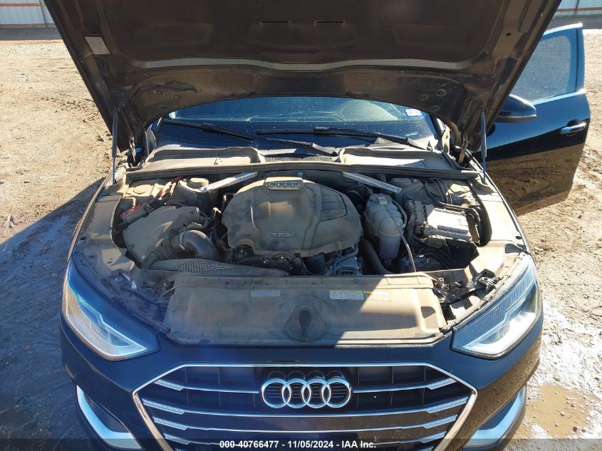 2020 Audi A4 Premium 40 Tfsi Front-Wheel Drive S Tronic VIN: WAUGMAF4XLA072922 Lot: 40766477