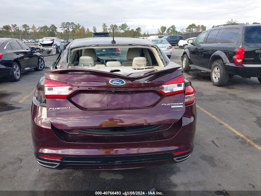 2018 Ford Fusion Platinum VIN: 3FA6P0K98JR115518 Lot: 40766493