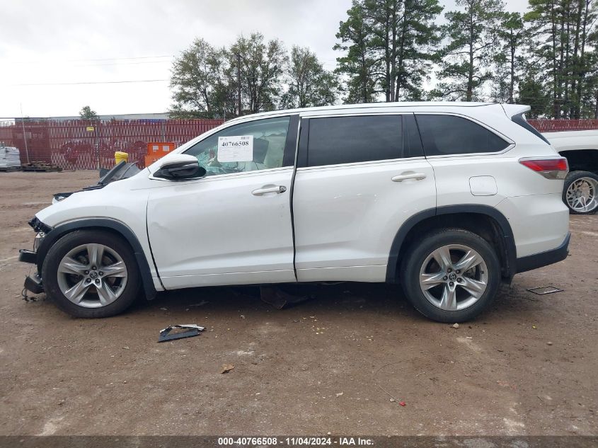 2016 Toyota Highlander Limited/Ltd Platinum VIN: 5TDYKRFH3GS159813 Lot: 40766508