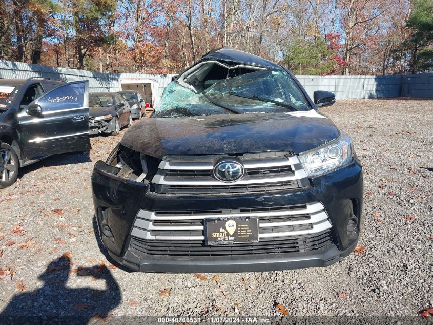 2019 Toyota Highlander Le VIN: 5TDBZRFH1KS740172 Lot: 40766531