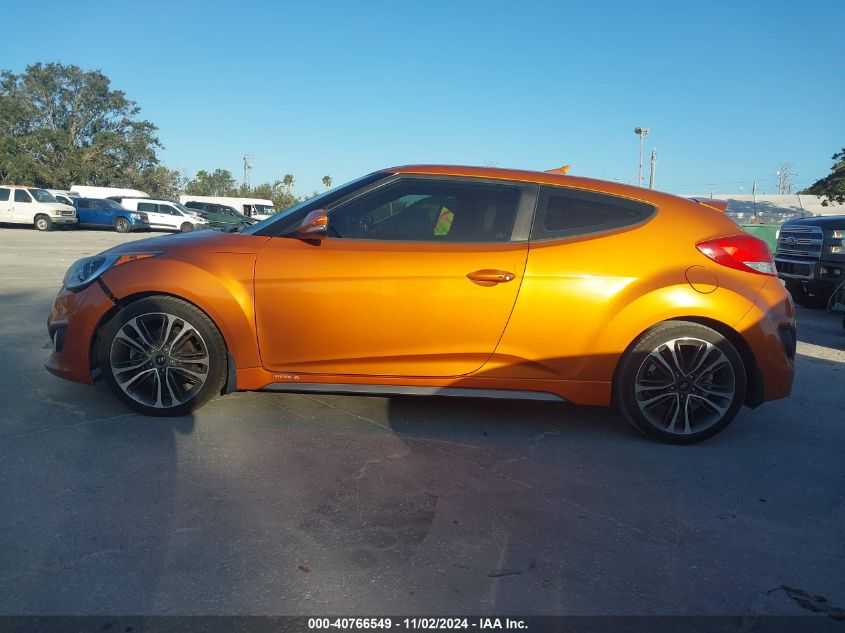 2016 Hyundai Veloster Turbo VIN: KMHTC6AE3GU277502 Lot: 40766549