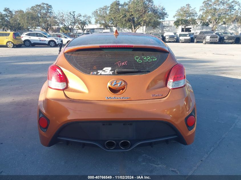 2016 Hyundai Veloster Turbo VIN: KMHTC6AE3GU277502 Lot: 40766549