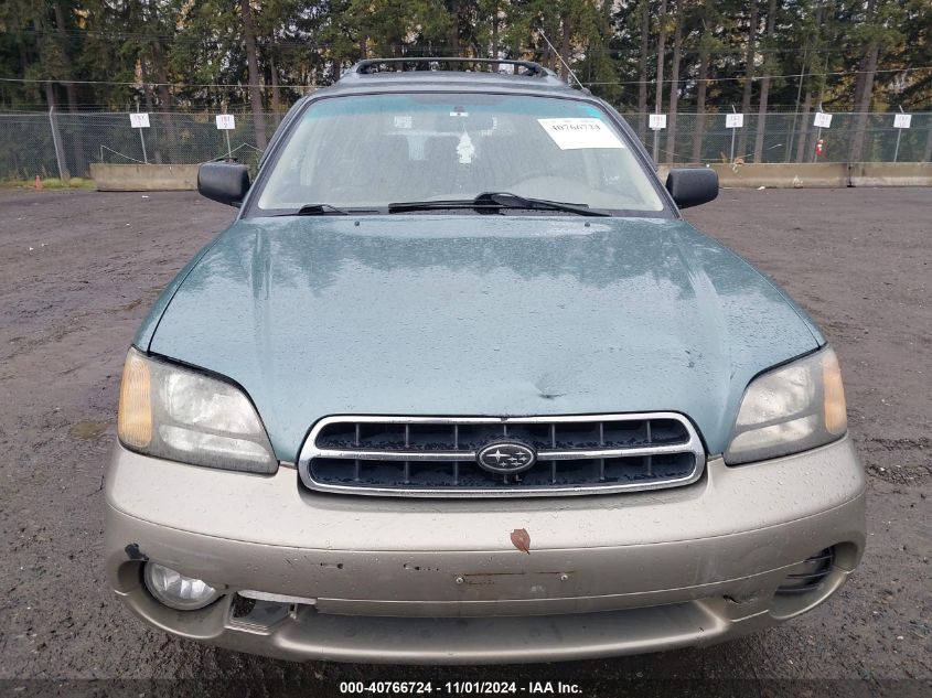 2001 Subaru Outback VIN: 4S3BH665X17626591 Lot: 40766724