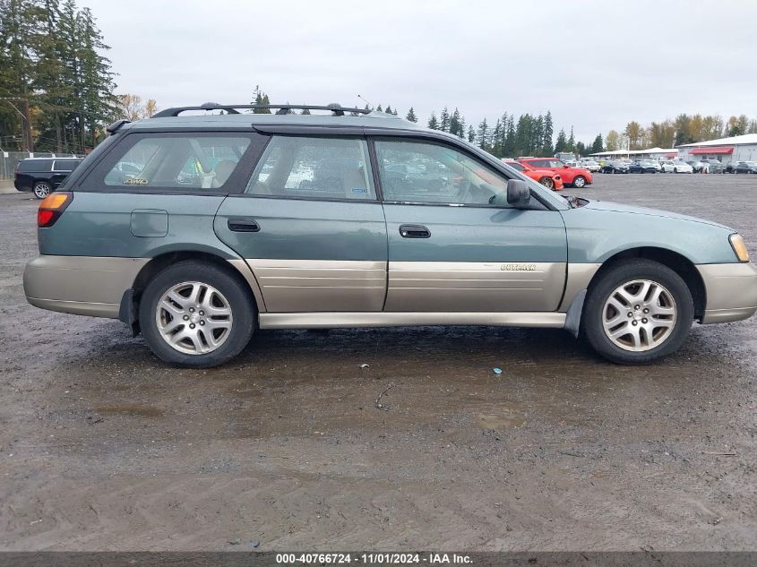 2001 Subaru Outback VIN: 4S3BH665X17626591 Lot: 40766724