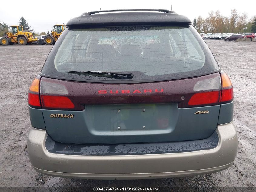 2001 Subaru Outback VIN: 4S3BH665X17626591 Lot: 40766724