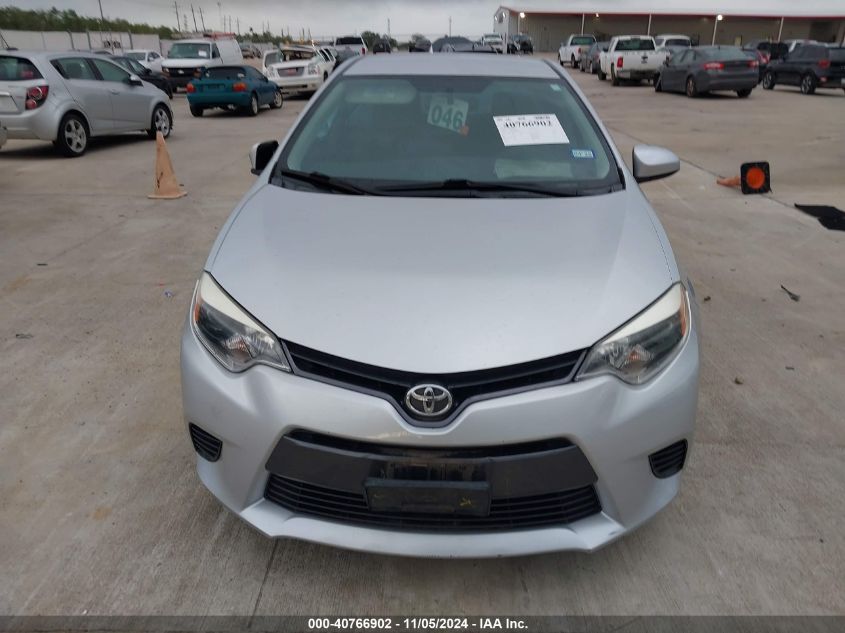 2016 Toyota Corolla Le VIN: 5YFBURHE0GP485001 Lot: 40766902