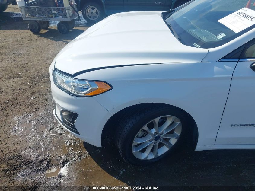 2019 Ford Fusion Hybrid Se VIN: 3FA6P0LU3KR169183 Lot: 40766952