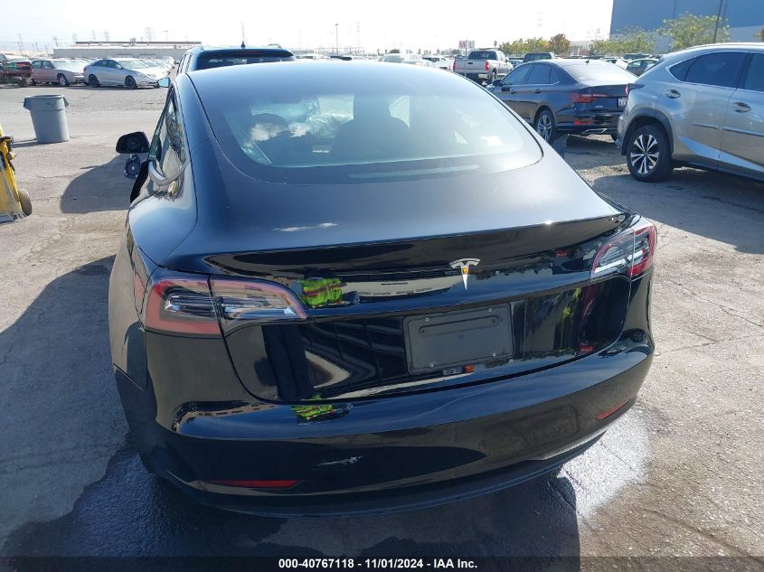 2023 Tesla Model 3 Rear-Wheel Drive VIN: 5YJ3E1EA3PF518766 Lot: 40767118