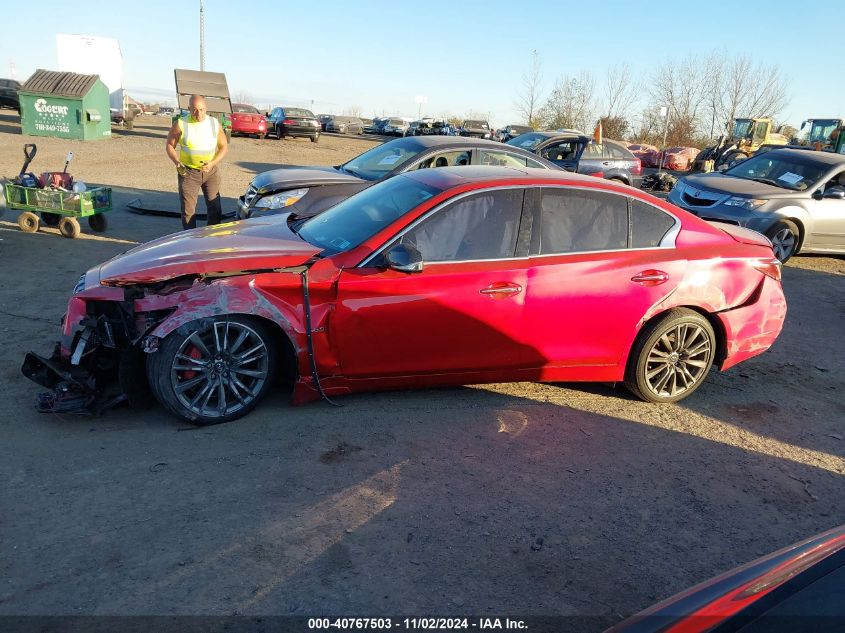 2019 Infiniti Q50 3.0T Red Sport 400 VIN: JN1FV7AR2KM800718 Lot: 40767503