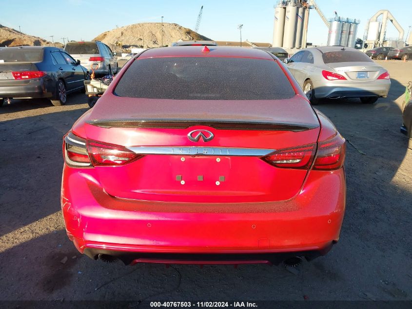 2019 Infiniti Q50 3.0T Red Sport 400 VIN: JN1FV7AR2KM800718 Lot: 40767503