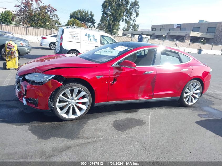 2014 Tesla Model S P85 VIN: 5YJSA1H14EFP31757 Lot: 40767512