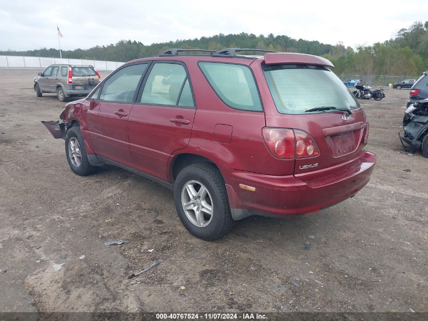 1999 Lexus Rx 300 VIN: JT6GF10UXX0030033 Lot: 40767524