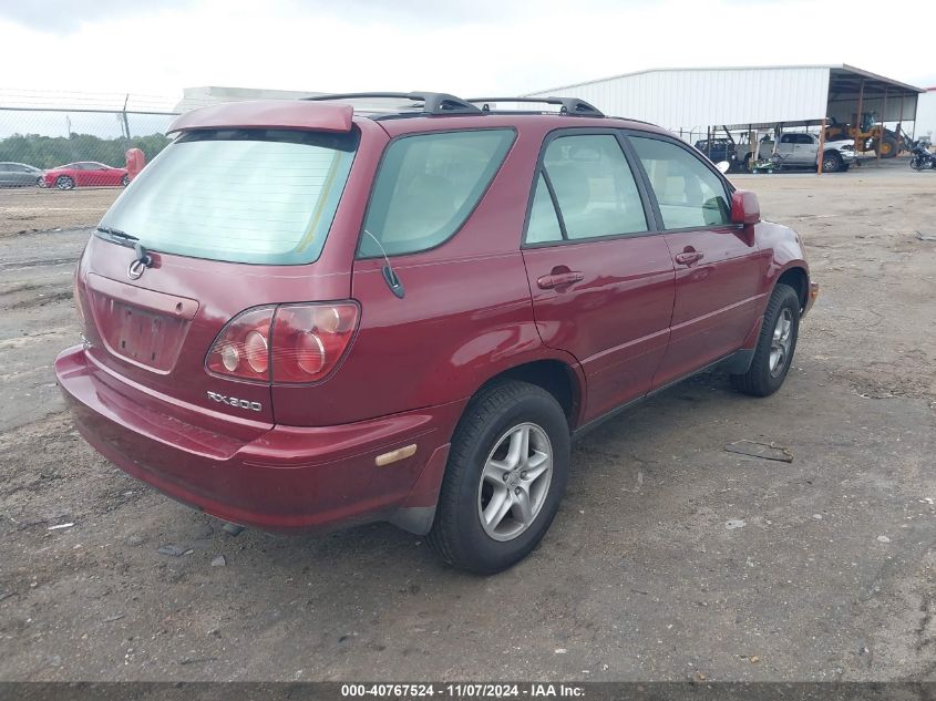 1999 Lexus Rx 300 VIN: JT6GF10UXX0030033 Lot: 40767524