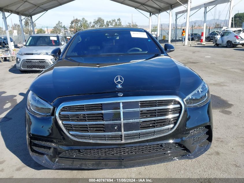 2022 Mercedes-Benz S 580 4Matic VIN: W1K6G7GB9NA106024 Lot: 40767694