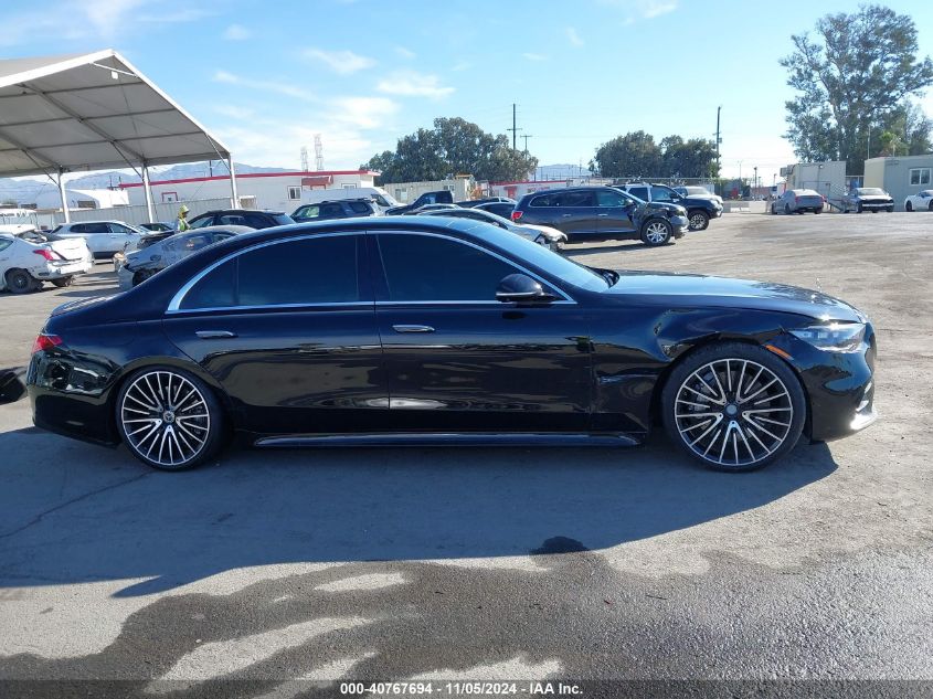 2022 Mercedes-Benz S 580 4Matic VIN: W1K6G7GB9NA106024 Lot: 40767694