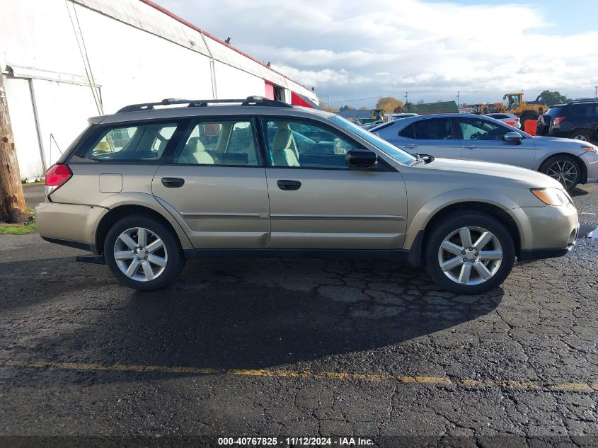 2008 Subaru Outback 2.5I/2.5I L.l. Bean Edition VIN: 4S4BP61C987313465 Lot: 40767825