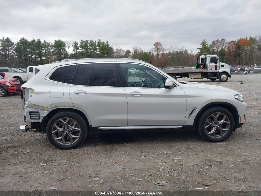 2022 BMW X3 xDrive30I VIN: 5UX53DP09N9K59517 Lot: 40767894