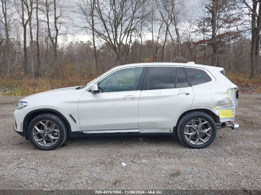 2022 BMW X3 xDrive30I VIN: 5UX53DP09N9K59517 Lot: 40767894